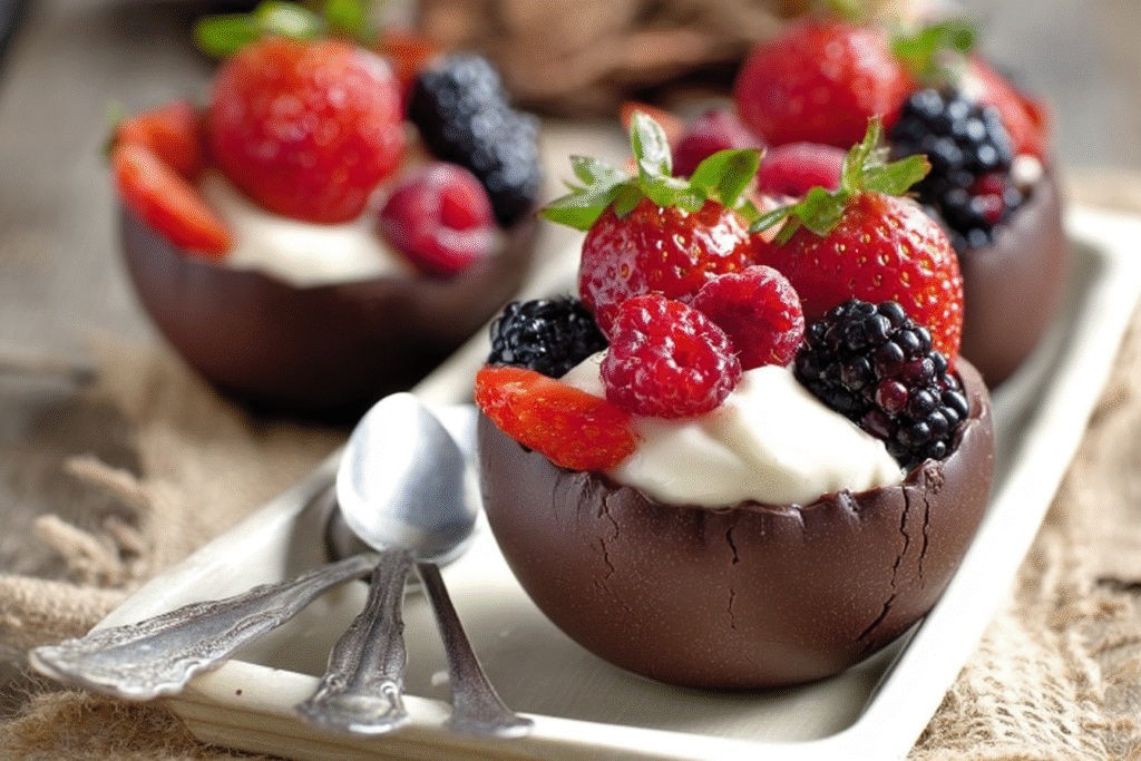 Chocolate Berry Dessert Bowls