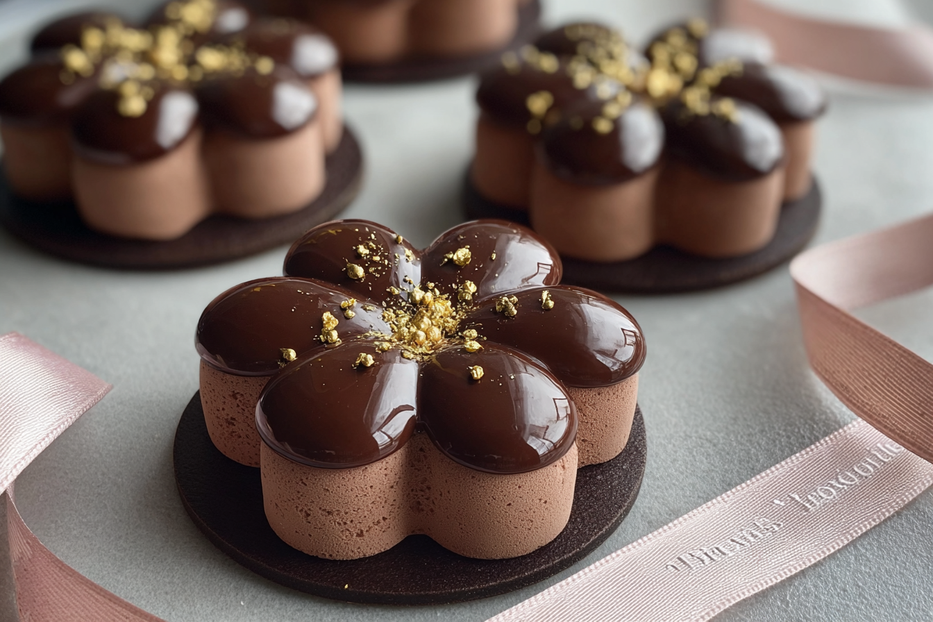 Chocolate Blossom Mousse Petit Gâteaux