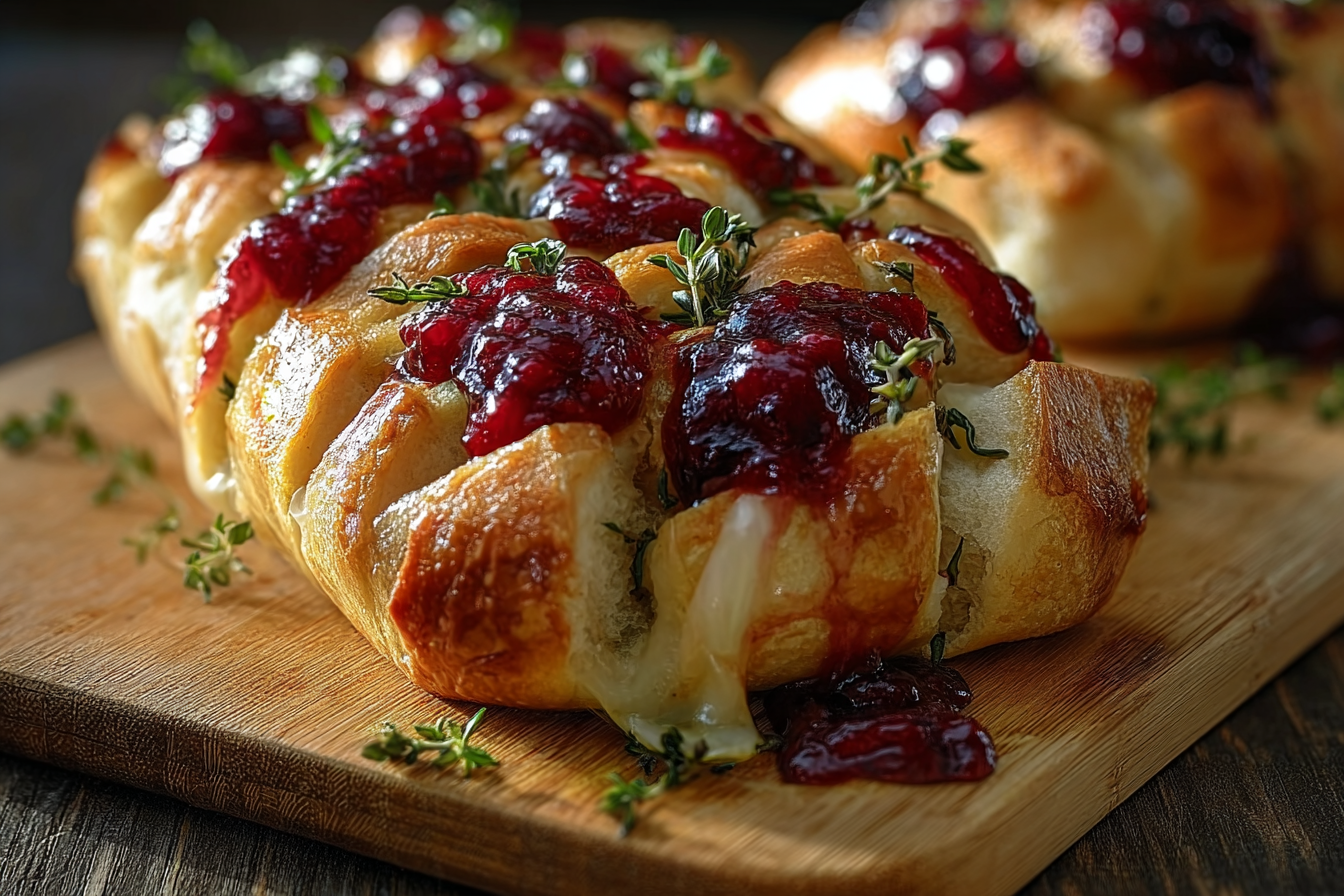 Cranberry Brie Pull-Apart Bread