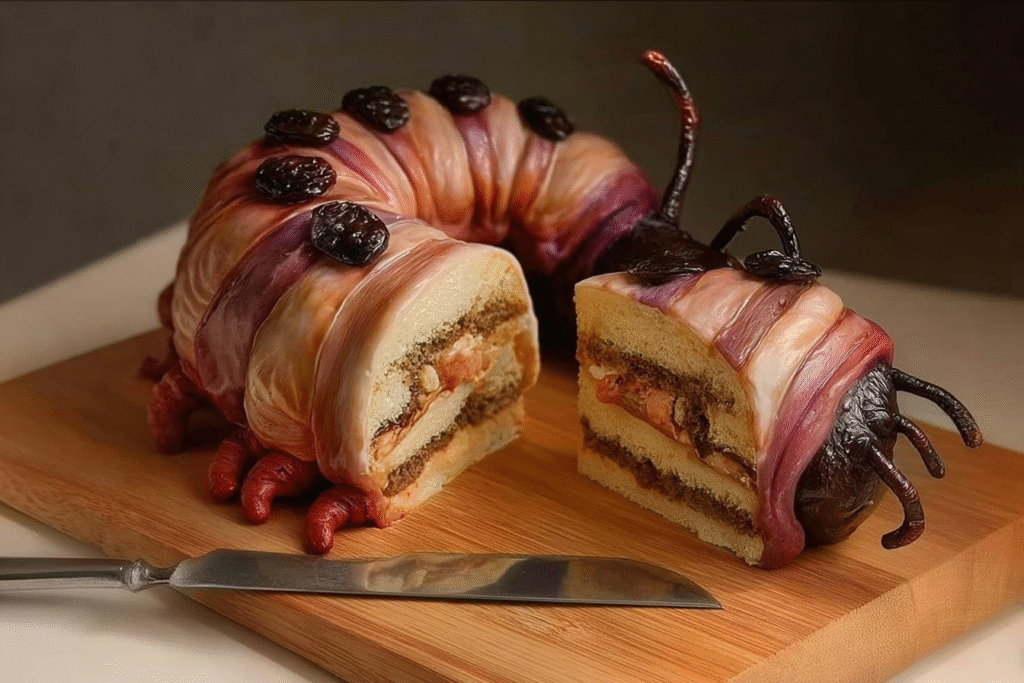 Creepy Crawly Grub Cake