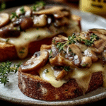 Garlic Mushroom & Melted Cheese Toasts