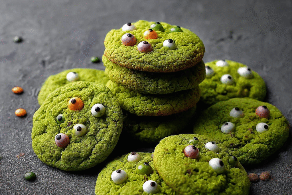 Monster Eye Matcha Cookies