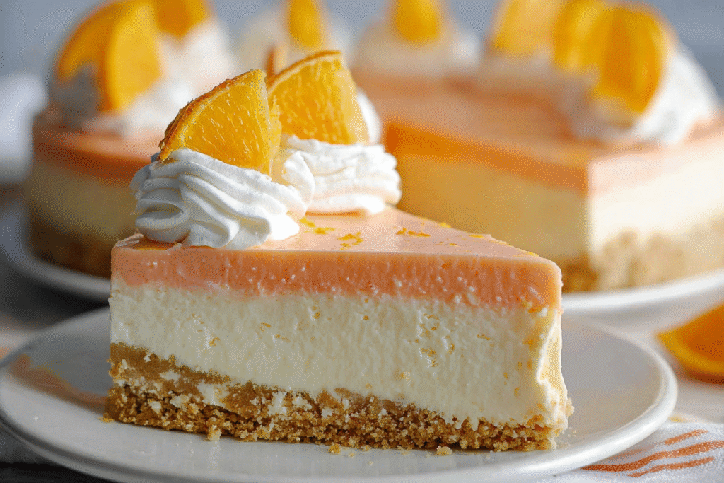 No-Bake Orange Creamsicle Cheesecake