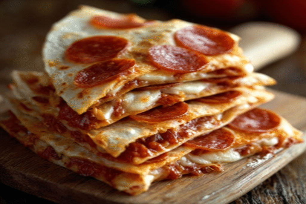 Pepperoni Pizza Quesadillas
