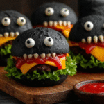 Spooky Black Monster Burgers