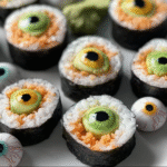 Spooky Eyeball Sushi Rolls
