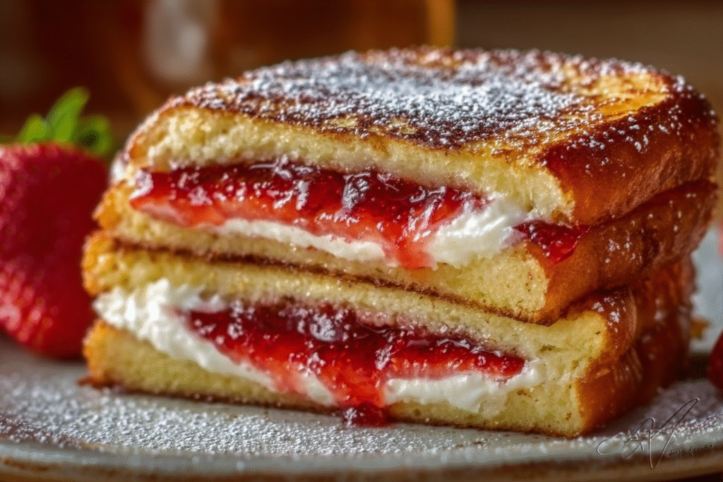 Strawberry Cheesecake Stuffed French Toast