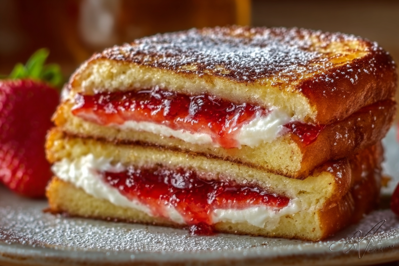 Strawberry Cheesecake Stuffed French Toast