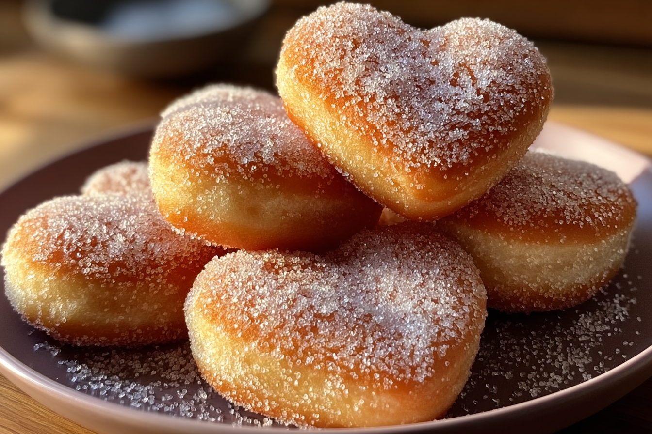 Sugary Heart Donuts