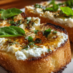 Whipped Ricotta Garlic Bread with Honey Drizzle
