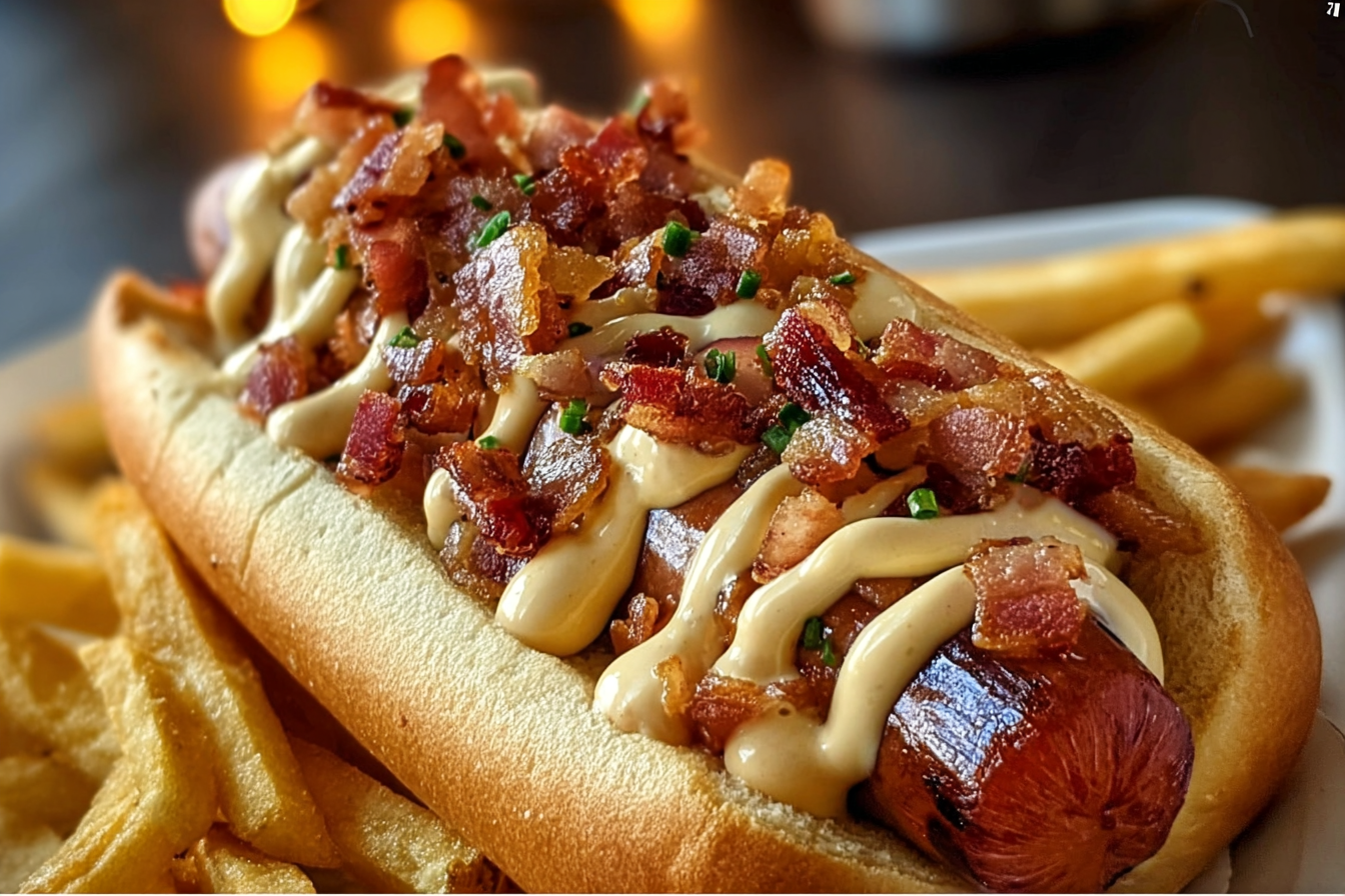 Bacon Ranch Loaded Hot Dog