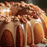 Brown Sugar Pecan Bundt Cake with Maple Glaze
