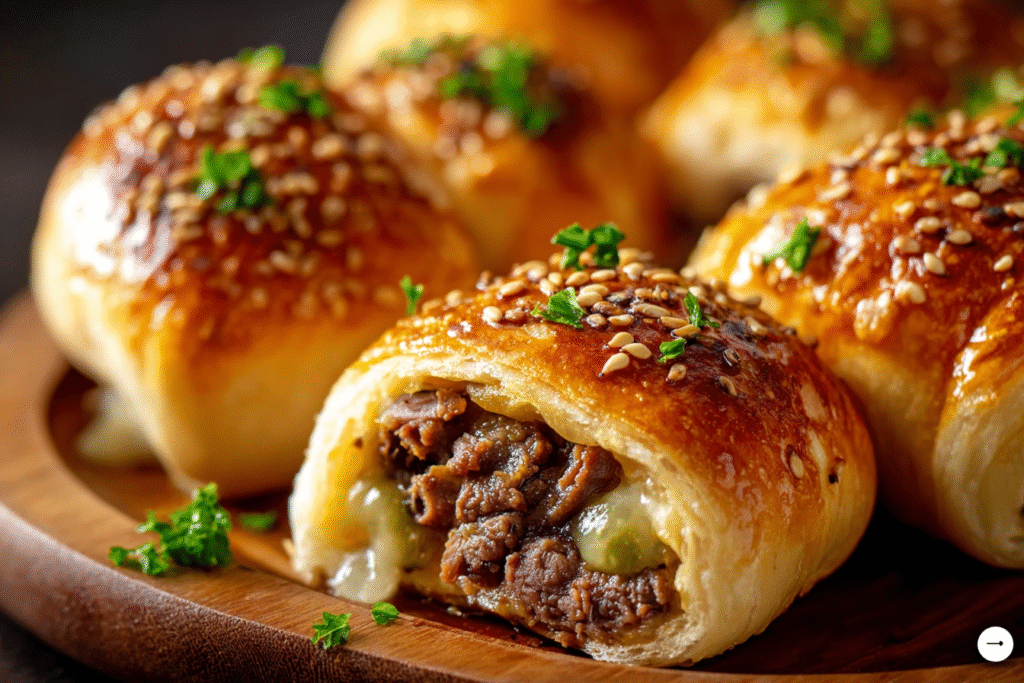 Cheesesteak Stuffed Rolls