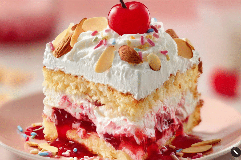 Cherry Cream Delight Cake