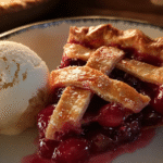 Classic Cherry Pie with Vanilla Ice Cream