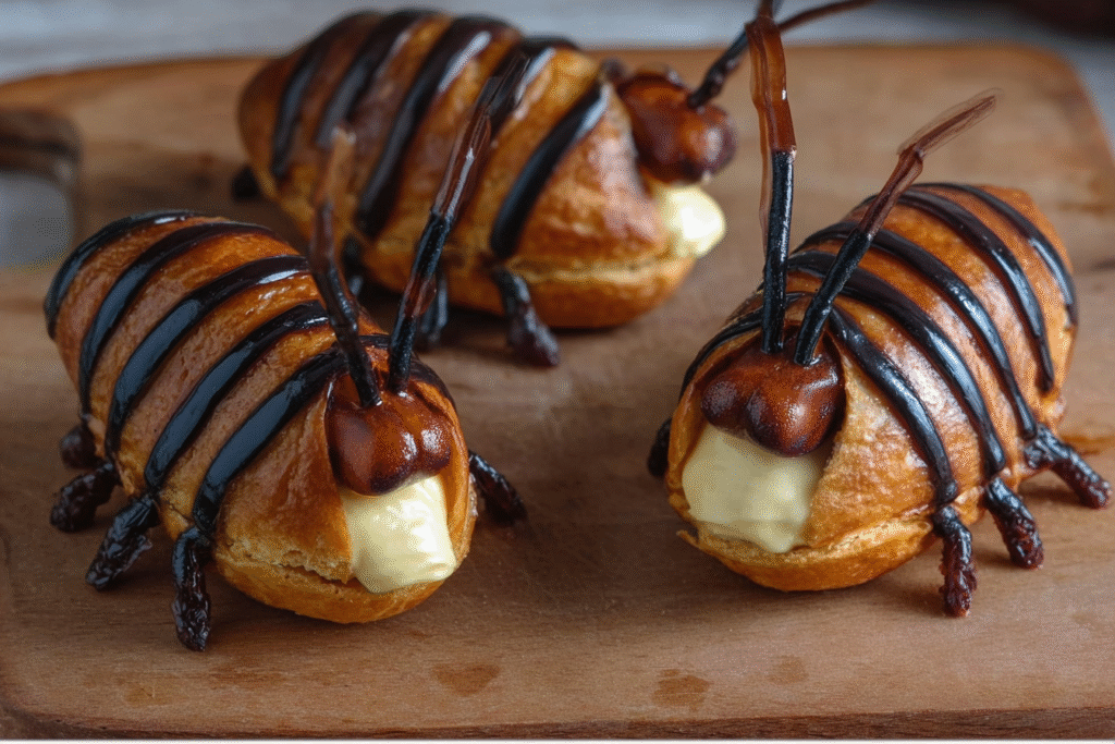 Creepy Cockroach Cream Puffs