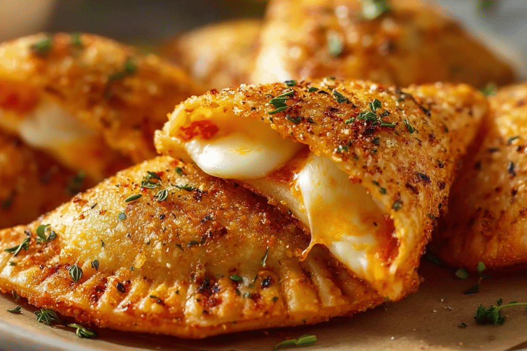 Crispy Cheesy Pizza Pockets
