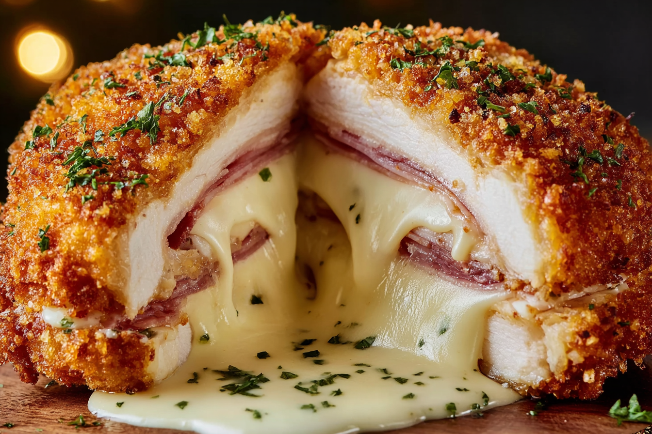Crispy Chicken Cordon Bleu Bomb