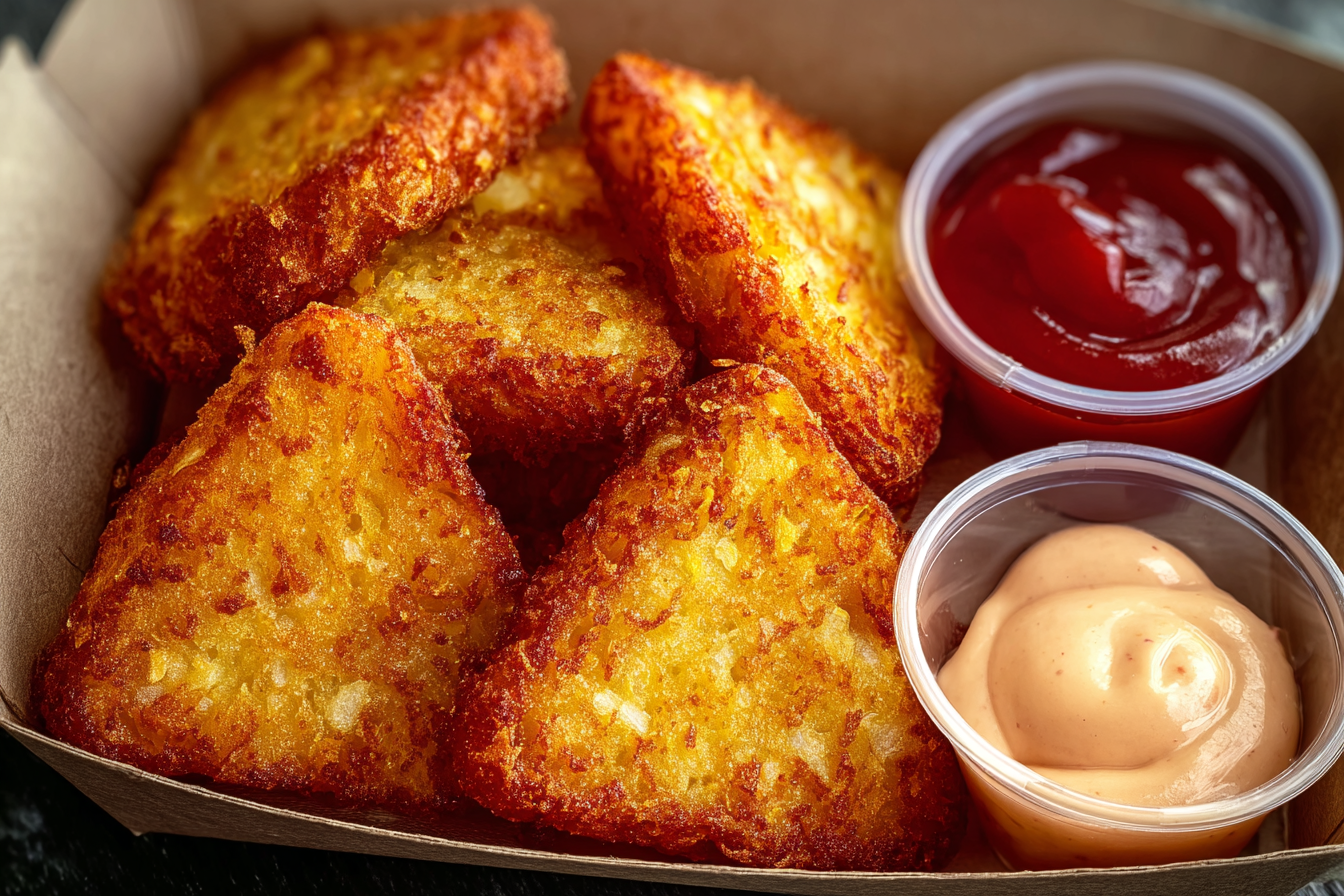 Crispy Golden Hash Brown Triangles