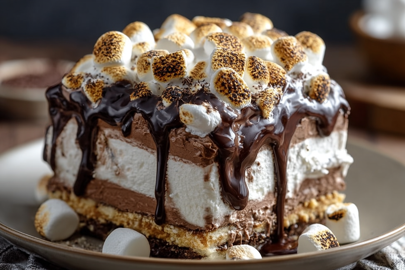 Frozen S’mores Icebox Cake