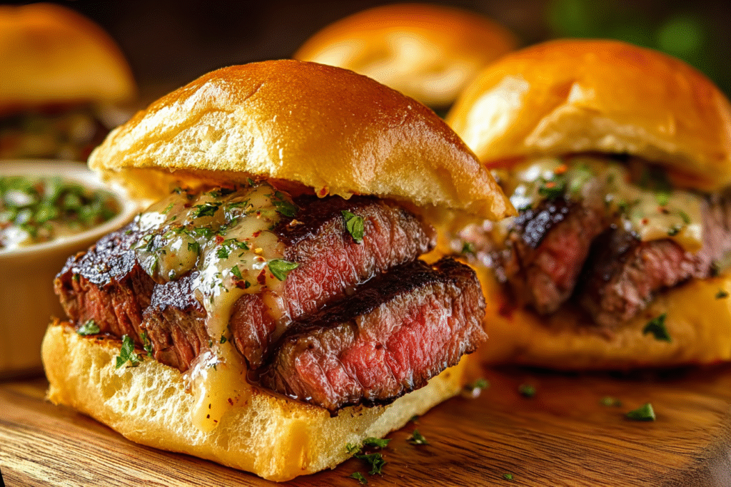 Garlic Butter Steak Sliders