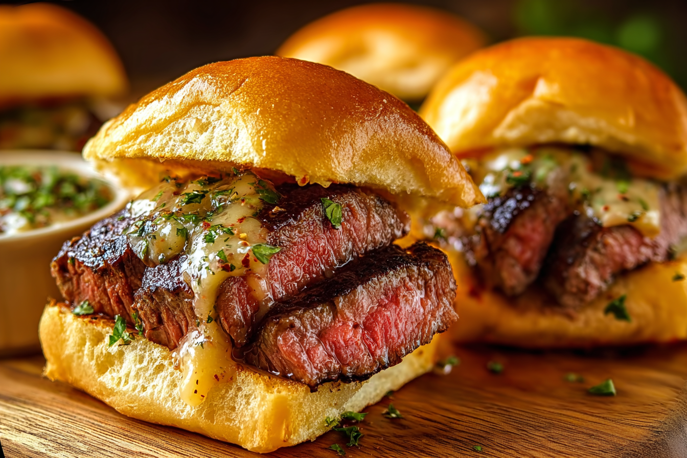 Garlic Butter Steak Sliders