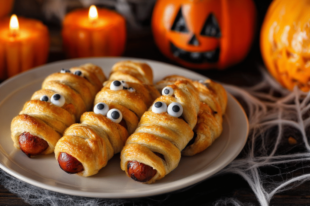 Halloween Mummy Sausages