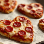 Heart-Shaped Pepperoni Pizzas