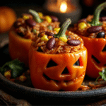 Jack-O’-Lantern Stuffed Peppers