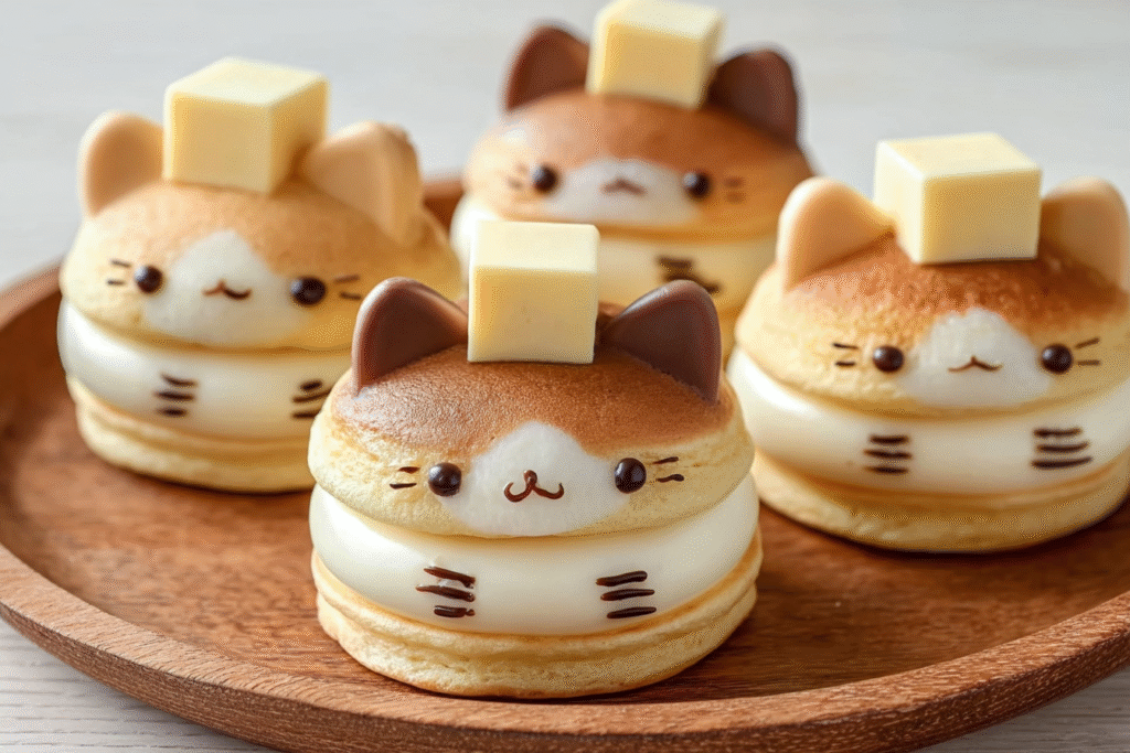 Kitty Pancake Butter Sandwiches