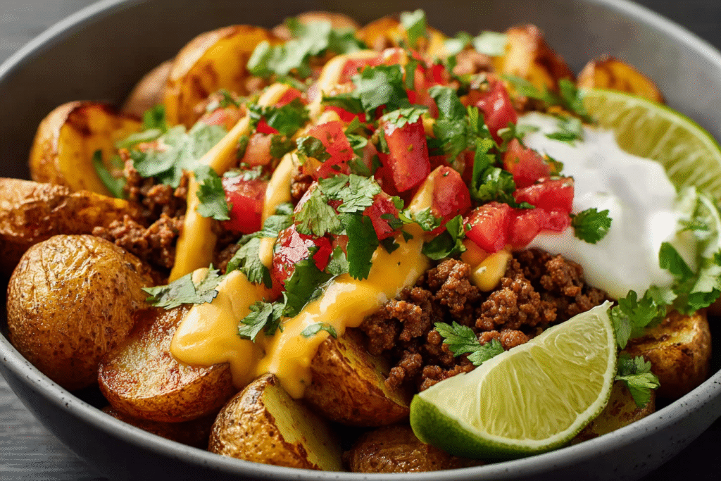 Loaded Taco Potato Bowl