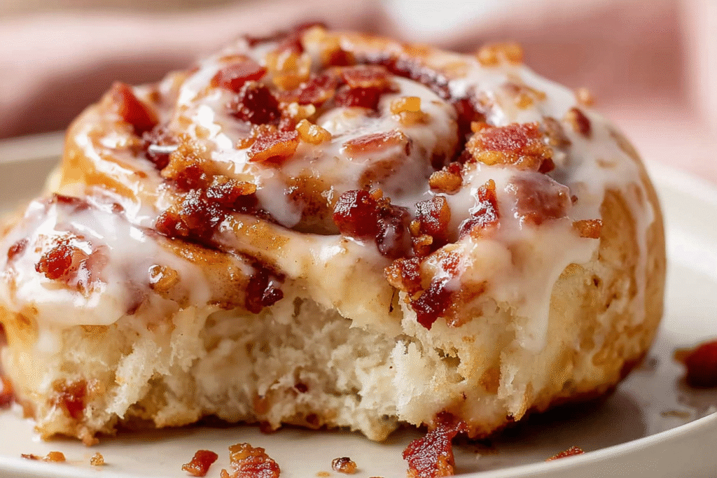 Maple Bacon Cinnamon Rolls
