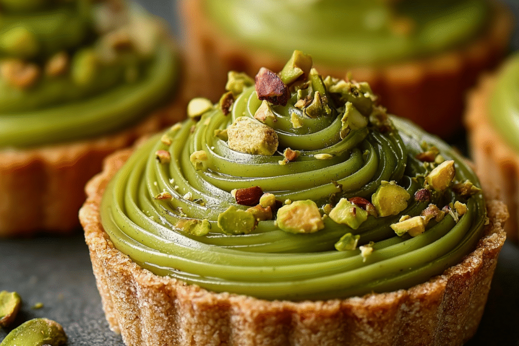 Pistachio Matcha Cream Tarts