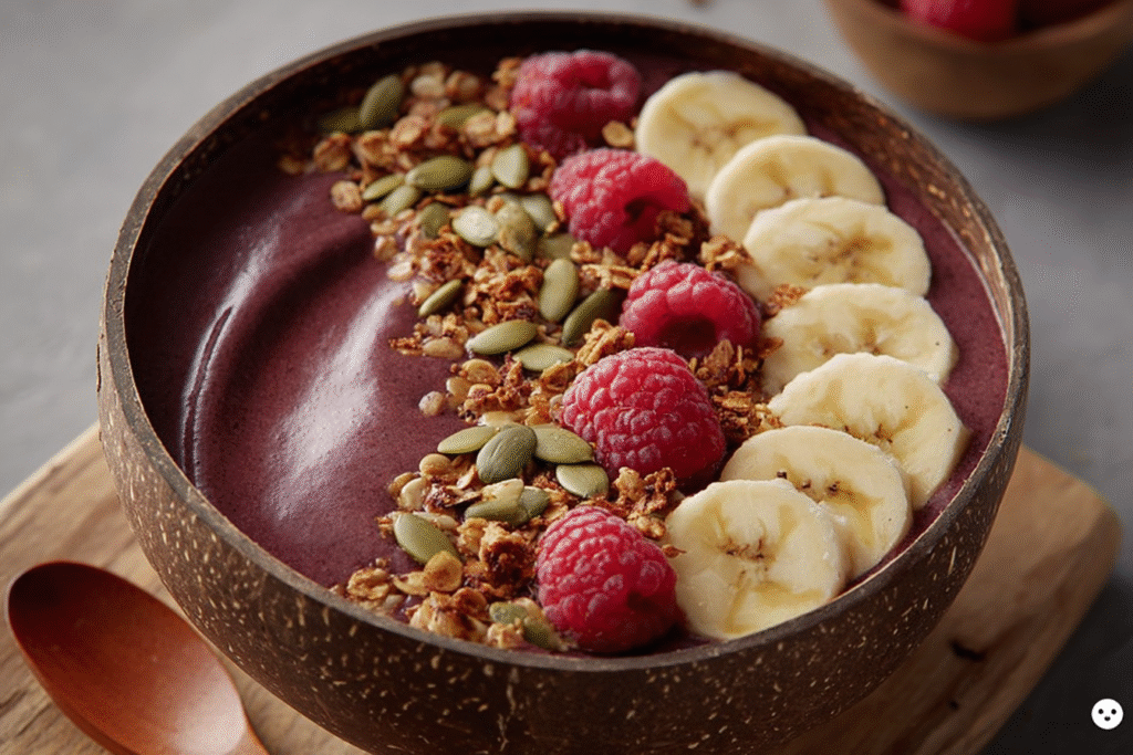 Raspberry Banana Açaí Bowl