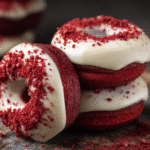 Red Velvet Donuts with Cream Cheese Glaze