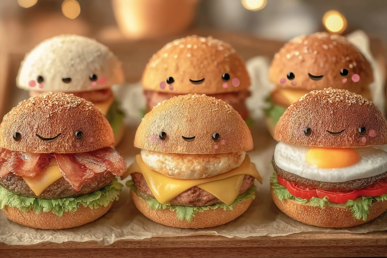 Smiley Mini Burgers Trio
