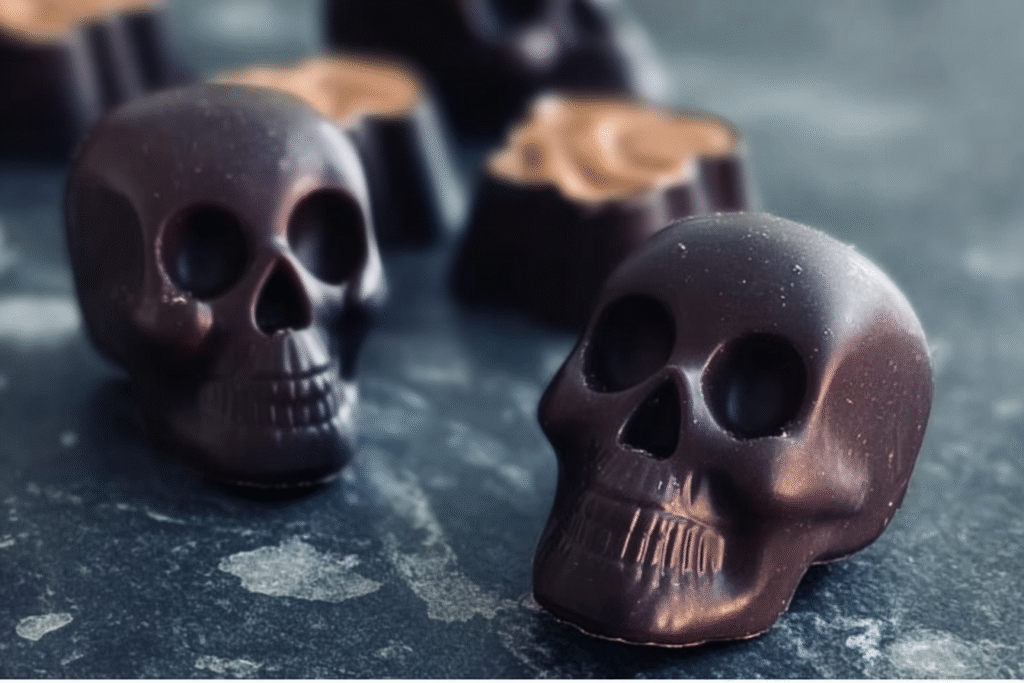 Spooky Chocolate Skull Bites 💀🍫