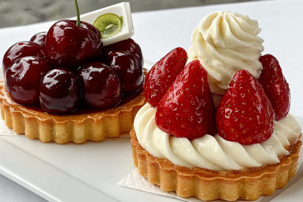 Strawberry & Cherry Cream Tarts Duo