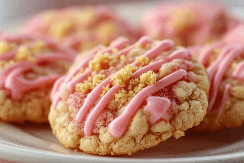 Strawberry Crumble Cookies