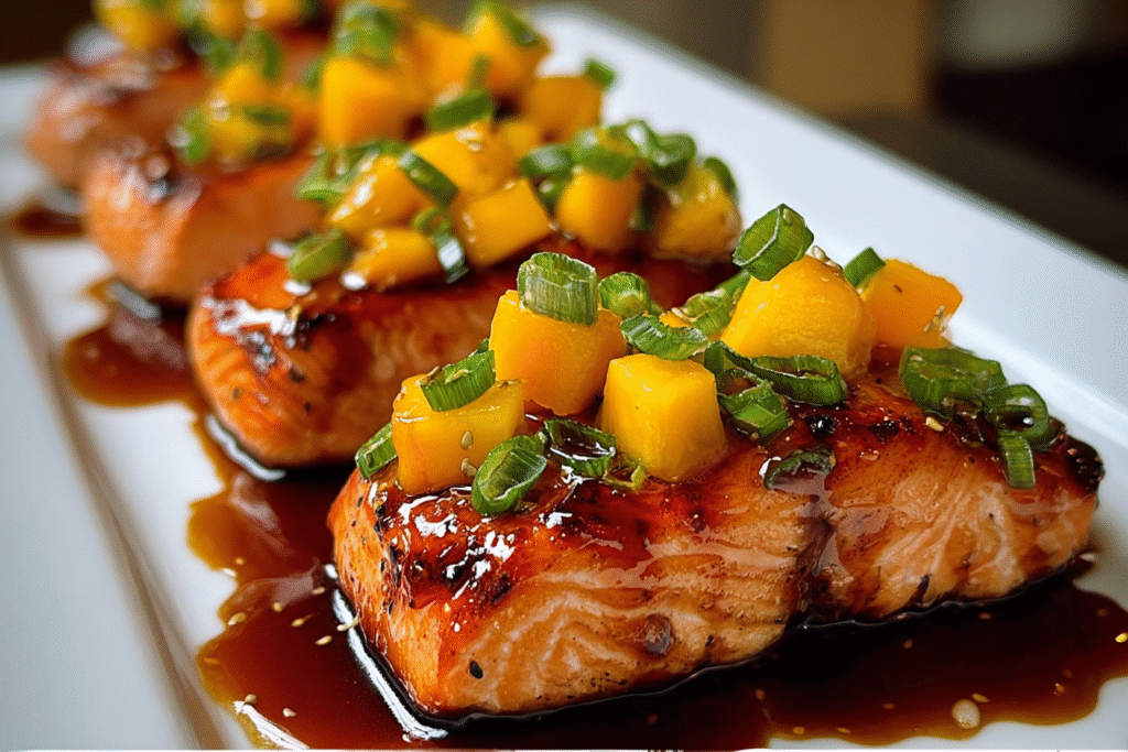 Teriyaki Salmon with Mango Salsa