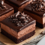 Triple Layer Chocolate Mousse Bars