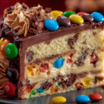 Ultimate M&M Chocolate Chunk Layer Cake