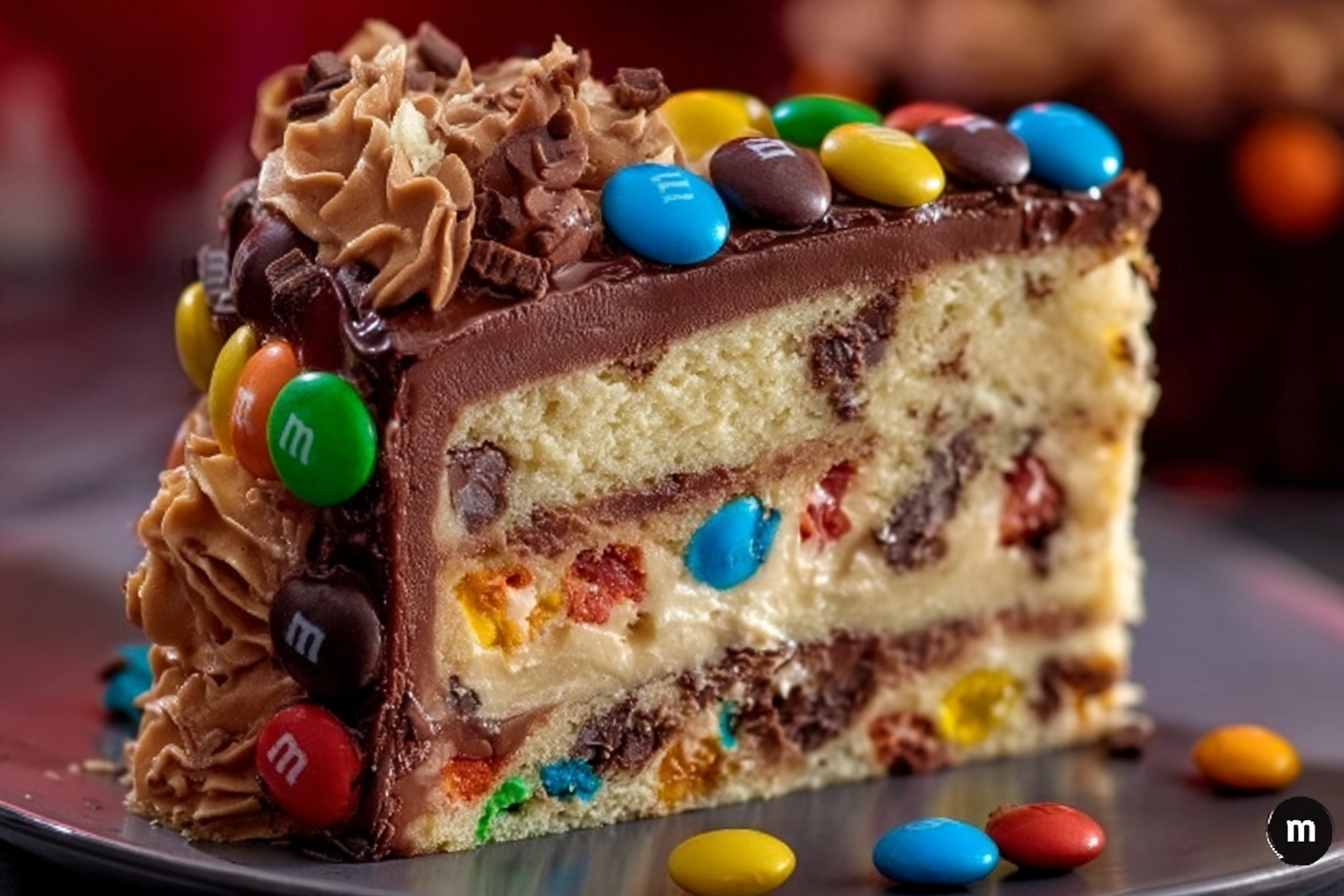Ultimate M&M Chocolate Chunk Layer Cake