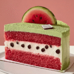 Watermelon Matcha Layer Cake