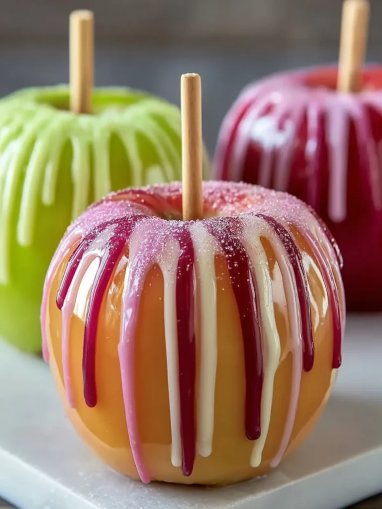 Colorful Candy Coated Apples First Image