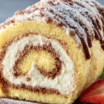 Delicious Vanilla Swiss Roll Cake First Image