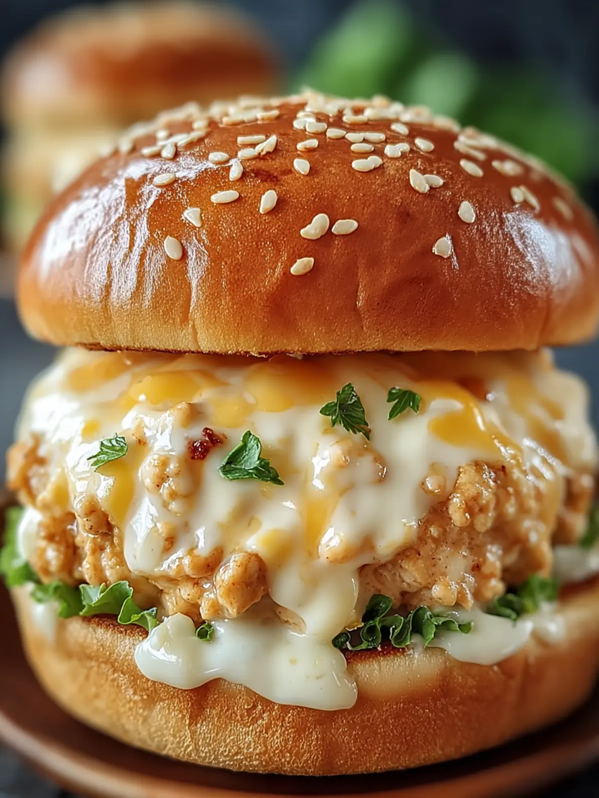 Cheesy Ground Chicken Sandwich First Image
