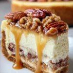 Pecan Caramel Cheesecake Slice First Image