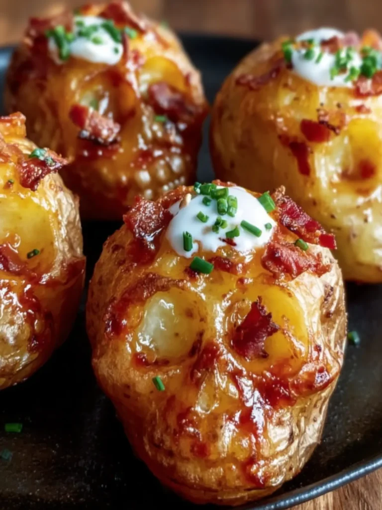 Spooky Skull Baked Potatoes First Image
