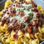 Cheesy Beef and Bacon Pasta First Image